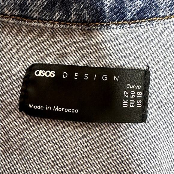 ASOS Curve Indigo Denim Shirt Dress - Picture 10 of 11